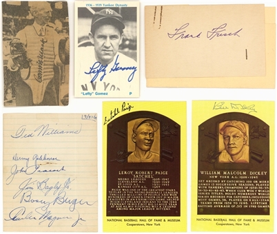 Collection of Over 50 Signatures On Signed Cuts, Photos & Programs (Beckett PreCert)